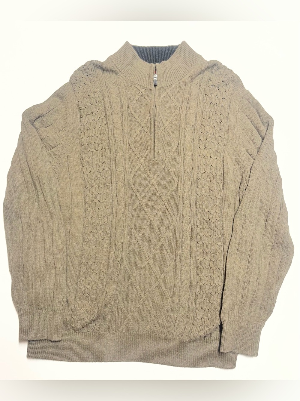 Izod men’s size XL quarter zip cable knit design sweater